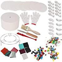Caredy Hornos de Vidrio- Horno de microondas Set de Costura y Bricolaje Fusion Glass Jewelry Set 14PCS - Set Fabricación…